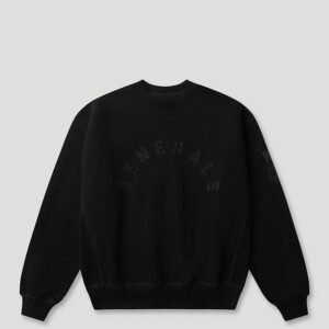 Generals Oversized Crewneck Jet Black