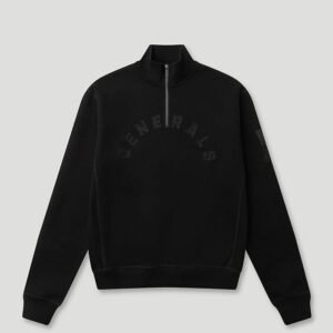Generals Classic Qtr Zip Jet Black