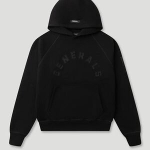 Generals Classic Fit Raglan Hoodie Jet Black