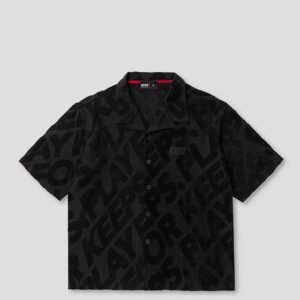 PFK Jacquard Button Shirt Black