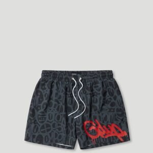 Handstyle Swim Short Black/Red