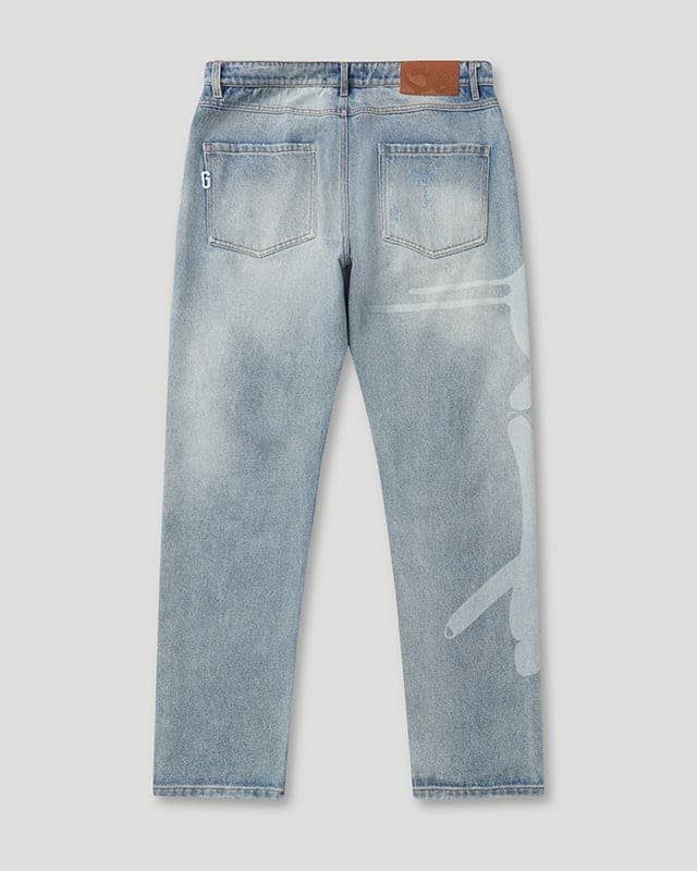 Handstyle Denim Pant Washed Blue - Image 2