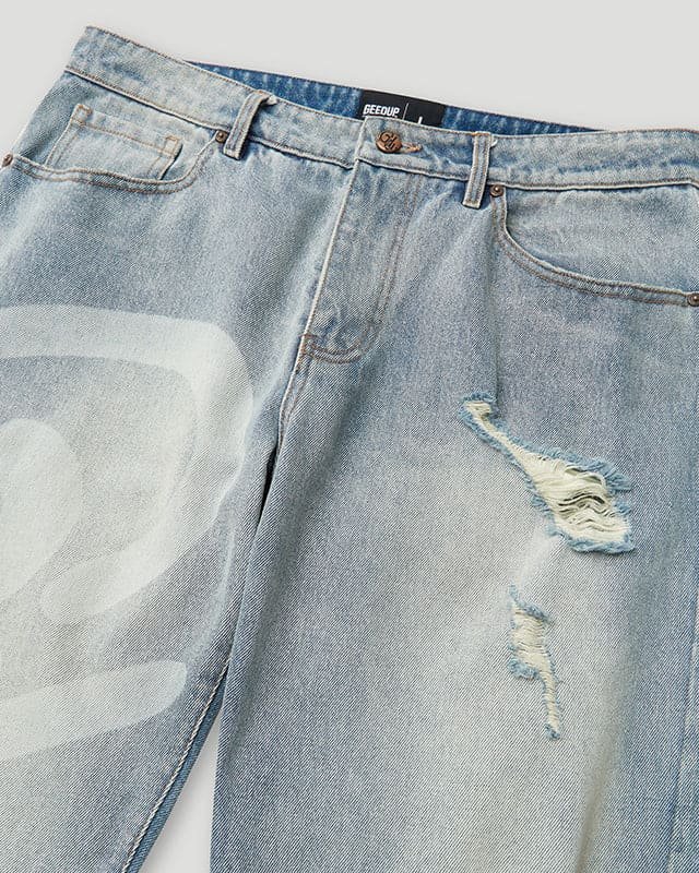 Handstyle Denim Pant Washed Blue - Image 3