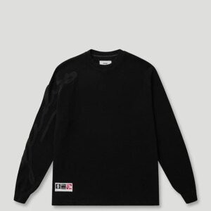 Waffle Signature Long Sleeve Tee – Black/Black