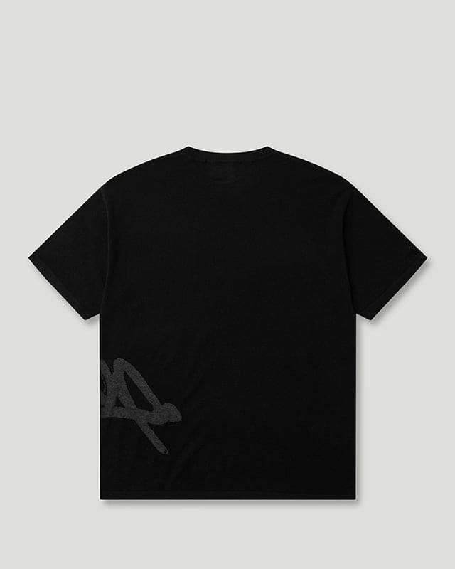 Handstyle Logo Knitted Tee Black/Grey - Image 2