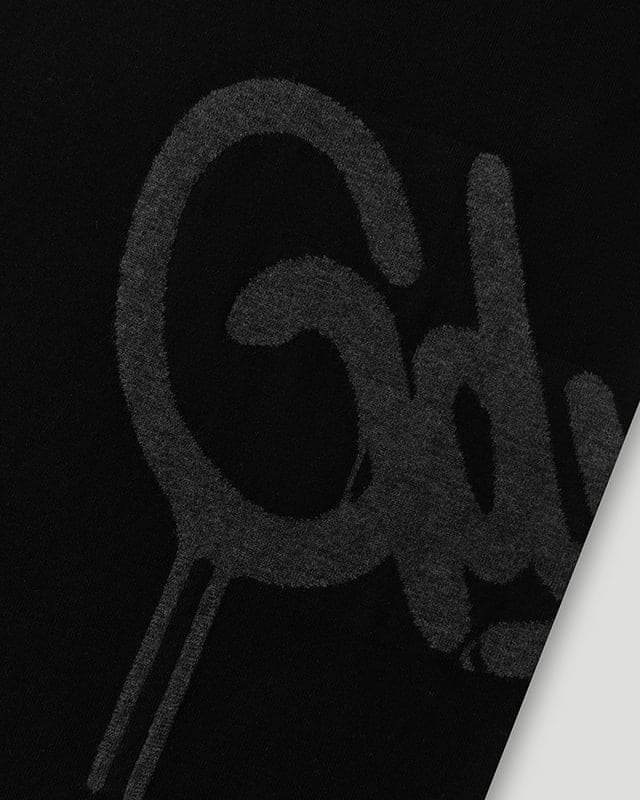 Handstyle Logo Knitted Tee Black/Grey - Image 4