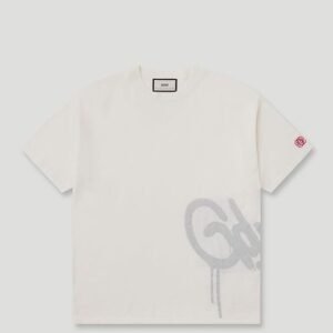 Handstyle Logo Knitted Tee Cream/Grey