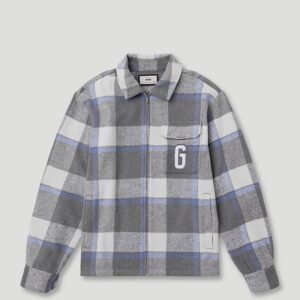 PFK Flannel Jacket Grey Blue/Cream