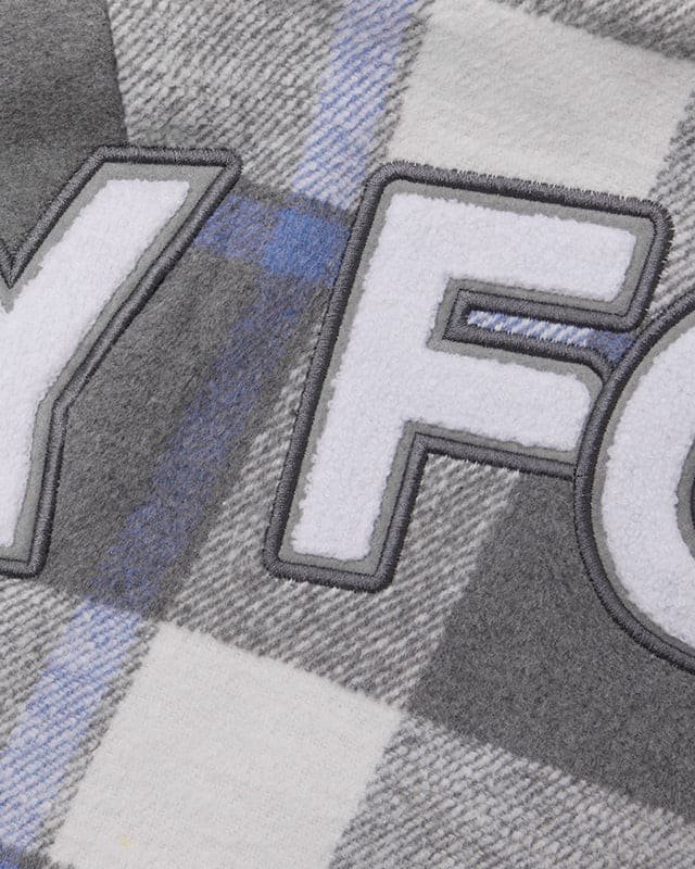 PFK Flannel Jacket Grey Blue/Cream - Image 4