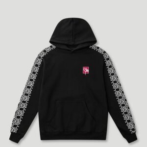 Mono Logo Tape Hoodie Black