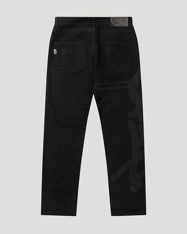 Handstyle Denim Pant Washed Black - Image 2