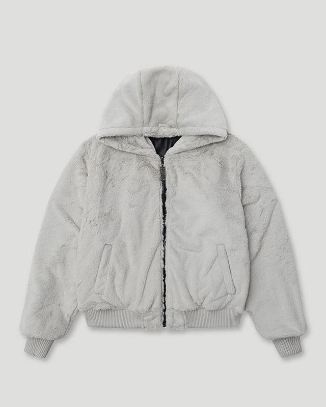 Handstyle Team Logo Reversible Leather/Faux Fur Jacket - Image 3