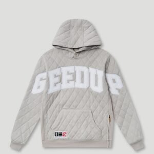 Team Logo Quilted Hoodie 2.0 Grey/White