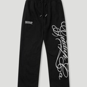 Cursive Logo Trackpant Black/White
