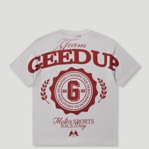 Team Geedup T-Shirt Ice Grey/Red