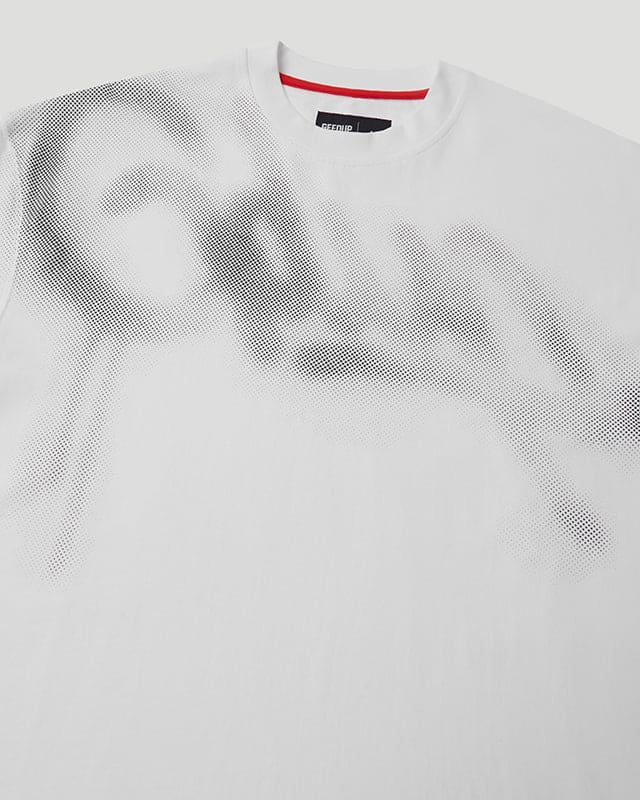 Handstyle Halftone T-Shirt White/Grey - Image 2