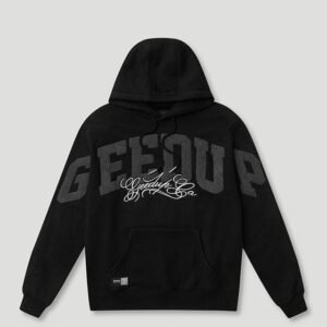 Team Logo Cursive Hoodie Black/Grey