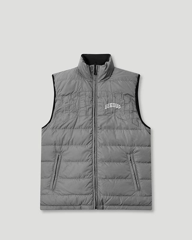 Handstyle/Team Logo Puffer Vest Black/Grey - Image 2