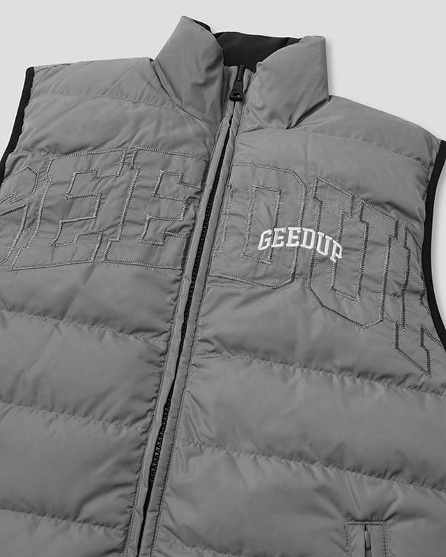 Handstyle/Team Logo Puffer Vest Black/Grey - Image 6