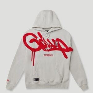 Handstyle G Hoodie Light Grey/Red