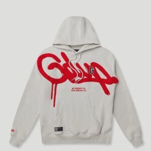 Handstyle G Hoodie Light Grey/Red