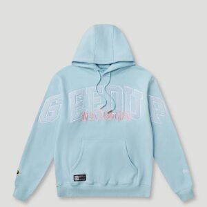Team Logo x Vanson Hoodie Light Blue