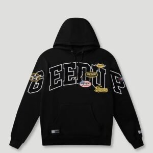 Team Logo x Vanson Hoodie Black
