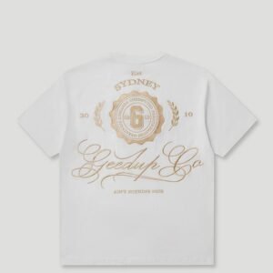 Geedup Co. Cursive T-Shirt Off White