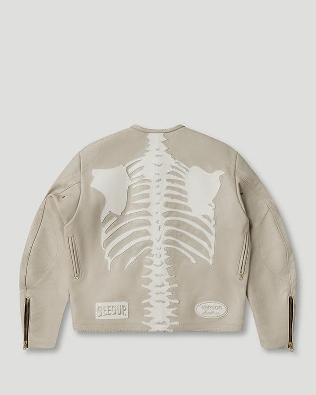 Geedup x Vanson Bones Jacket Bone/White - Image 2