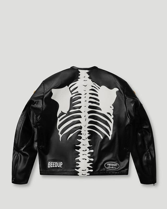 Geedup x Vanson Bones Jacket Black/White - Image 2
