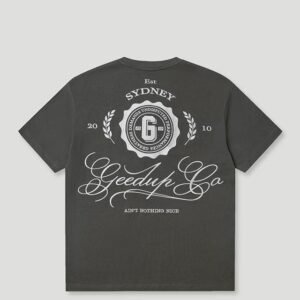 Geedup Co. Cursive T-Shirt Soft Black